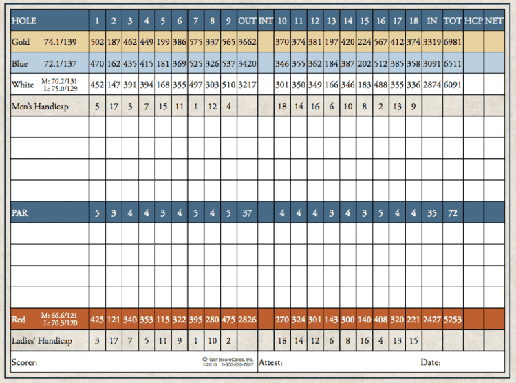 brownwood golf course scorecard