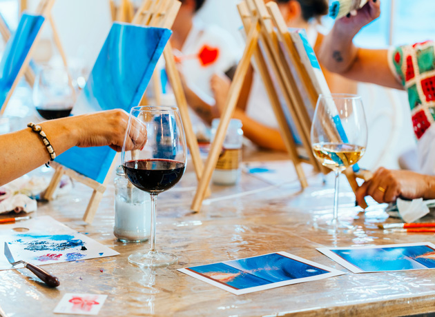 Sip and Paint at The Hideout
